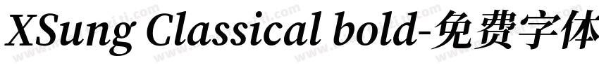 XSung Classical bold字体转换